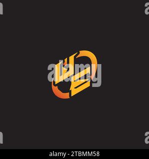 EW combination letter unique initials logo esport for gaming team, youtube, twitch Stock Vector