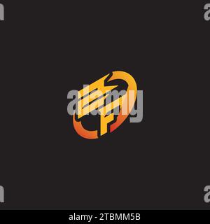 FZ combination letter unique initials logo esport for gaming team, youtube, twitch Stock Vector