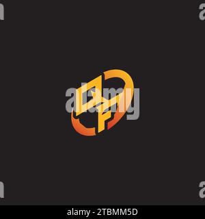 FQ combination letter unique initials logo esport for gaming team, youtube, twitch Stock Vector