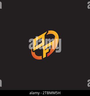FO combination letter unique initials logo esport for gaming team, youtube, twitch Stock Vector