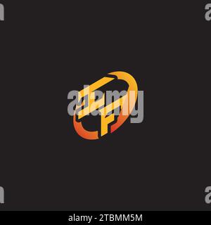 FI combination letter unique initials logo esport for gaming team, youtube, twitch Stock Vector