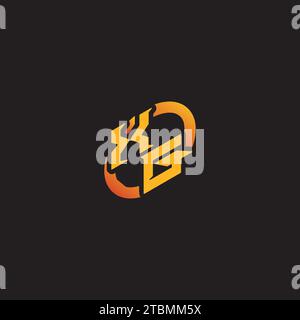 GX combination letter unique initials logo esport for gaming team, youtube, twitch Stock Vector