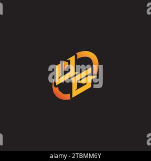 GU combination letter unique initials logo esport for gaming team, youtube, twitch Stock Vector