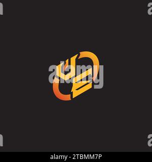 EV combination letter unique initials logo esport for gaming team, youtube, twitch Stock Vector