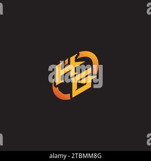 GH combination letter unique initials logo esport for gaming team, youtube, twitch Stock Vector