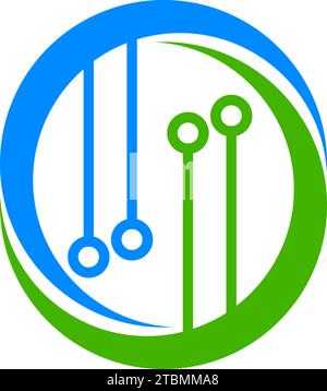 is a symbol related to the world and technology Stock Vector