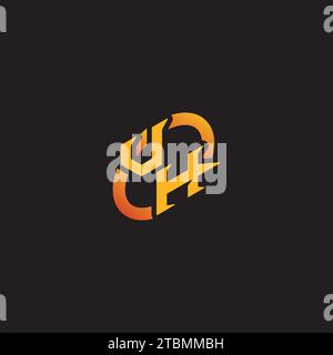HV combination letter unique initials logo esport for gaming team, youtube, twitch Stock Vector