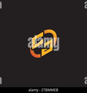 JC combination letter unique initials logo esport for gaming team, youtube, twitch Stock Vector