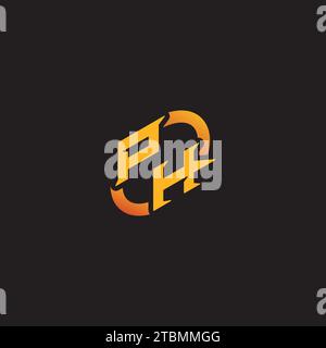 HP combination letter unique initials logo esport for gaming team, youtube, twitch Stock Vector