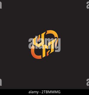 MV combination letter unique initials logo esport for gaming team, youtube, twitch Stock Vector