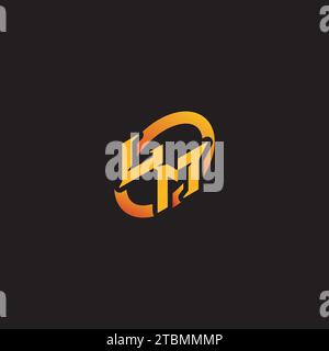 ML combination letter unique initials logo esport for gaming team, youtube, twitch Stock Vector