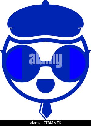 is a symbol associated with a geek or a geek child Stock Vector