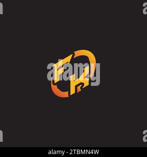 KF combination letter unique initials logo esport for gaming team, youtube, twitch Stock Vector