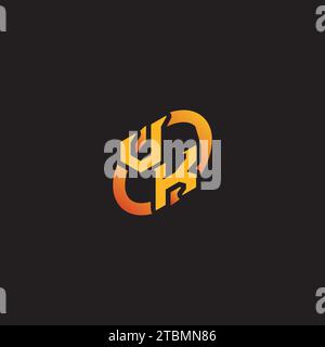 KV combination letter unique initials logo esport for gaming team, youtube, twitch Stock Vector