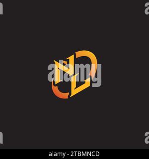 LN combination letter unique initials logo esport for gaming team, youtube, twitch Stock Vector