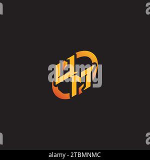 MU combination letter unique initials logo esport for gaming team, youtube, twitch Stock Vector