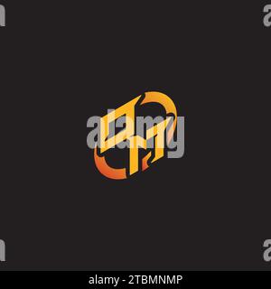 MO combination letter unique initials logo esport for gaming team, youtube, twitch Stock Vector
