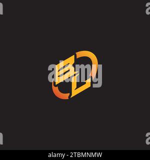 LB combination letter unique initials logo esport for gaming team, youtube, twitch Stock Vector