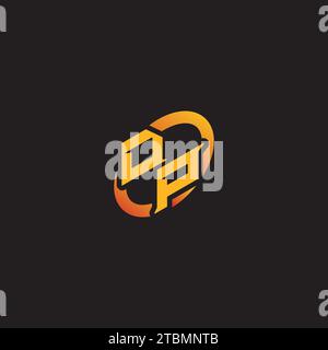 PD combination letter unique initials logo esport for gaming team, youtube, twitch Stock Vector