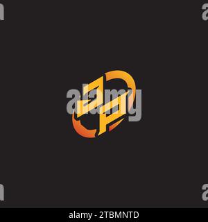 PJ combination letter unique initials logo esport for gaming team, youtube, twitch Stock Vector