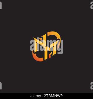 MN combination letter unique initials logo esport for gaming team, youtube, twitch Stock Vector
