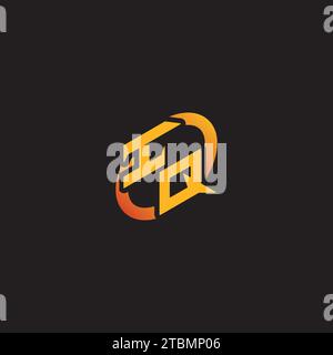 QI combination letter unique initials logo esport for gaming team, youtube, twitch Stock Vector
