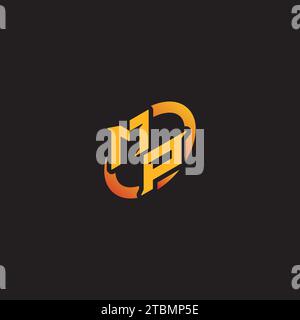 PM combination letter unique initials logo esport for gaming team, youtube, twitch Stock Vector