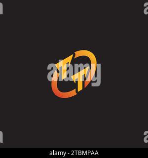 TT combination letter unique initials logo esport for gaming team, youtube, twitch Stock Vector