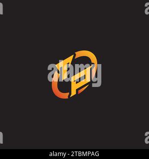 PT combination letter unique initials logo esport for gaming team, youtube, twitch Stock Vector