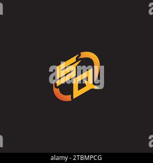 QS combination letter unique initials logo esport for gaming team, youtube, twitch Stock Vector