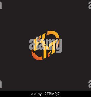MX combination letter unique initials logo esport for gaming team, youtube, twitch Stock Vector