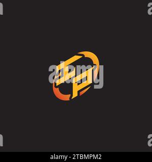 PI combination letter unique initials logo esport for gaming team, youtube, twitch Stock Vector