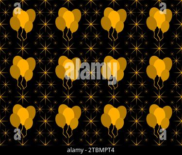 anniversary pattern background shaped stars and balloon Stock Vector