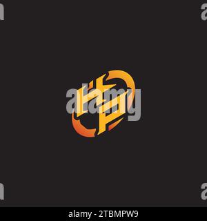 PH combination letter unique initials logo esport for gaming team, youtube, twitch Stock Vector