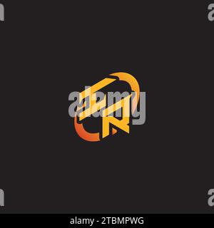 RI combination letter unique initials logo esport for gaming team, youtube, twitch Stock Vector