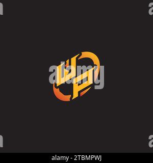 PW combination letter unique initials logo esport for gaming team, youtube, twitch Stock Vector