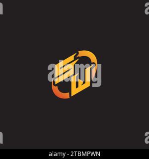 WS combination letter unique initials logo esport for gaming team, youtube, twitch Stock Vector