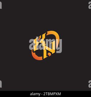 NX combination letter unique initials logo esport for gaming team, youtube, twitch Stock Vector
