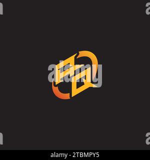 QA combination letter unique initials logo esport for gaming team, youtube, twitch Stock Vector