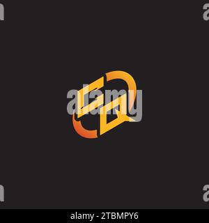 QC combination letter unique initials logo esport for gaming team, youtube, twitch Stock Vector