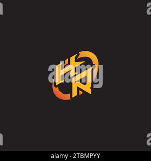 RH combination letter unique initials logo esport for gaming team, youtube, twitch Stock Vector