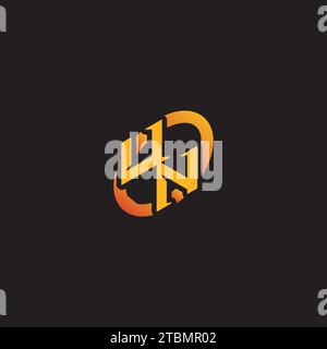 NU combination letter unique initials logo esport for gaming team, youtube, twitch Stock Vector