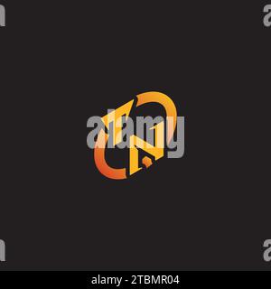NT combination letter unique initials logo esport for gaming team, youtube, twitch Stock Vector