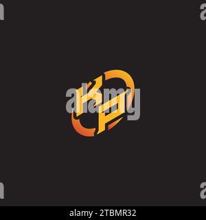 PK combination letter unique initials logo esport for gaming team, youtube, twitch Stock Vector