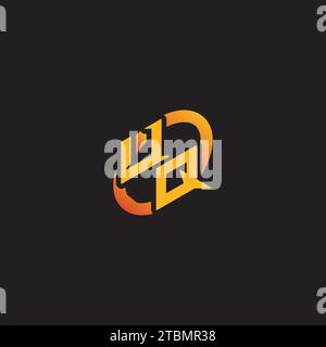 QU combination letter unique initials logo esport for gaming team, youtube, twitch Stock Vector