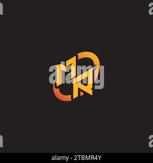 RM combination letter unique initials logo esport for gaming team, youtube, twitch Stock Vector