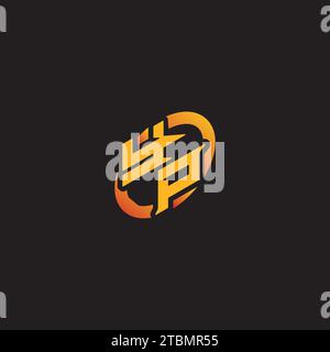PY combination letter unique initials logo esport for gaming team, youtube, twitch Stock Vector