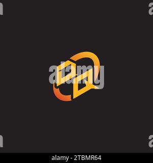 QD combination letter unique initials logo esport for gaming team, youtube, twitch Stock Vector
