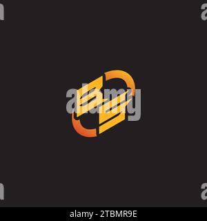 SB combination letter unique initials logo esport for gaming team, youtube, twitch Stock Vector