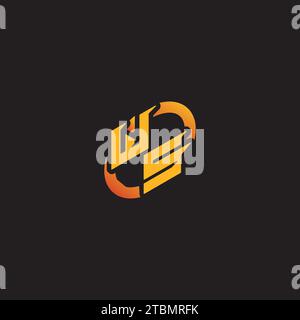 SW combination letter unique initials logo esport for gaming team, youtube, twitch Stock Vector